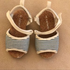 ⭐️4/$10 Carter’s Cork Navy & Ivory Espadrilles